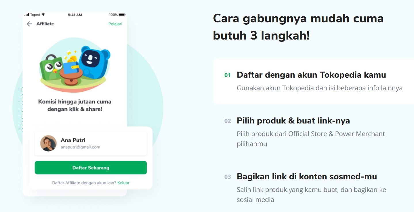 Afiliasi Tokopedia